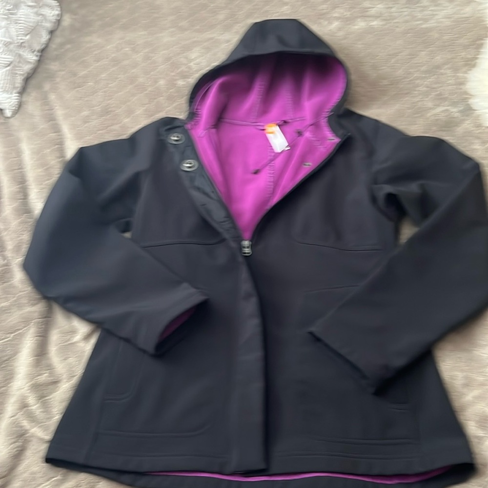 Purple lined Lucy rain jacket